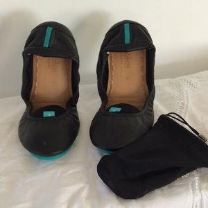 Tiers ballet flat black leather size 8